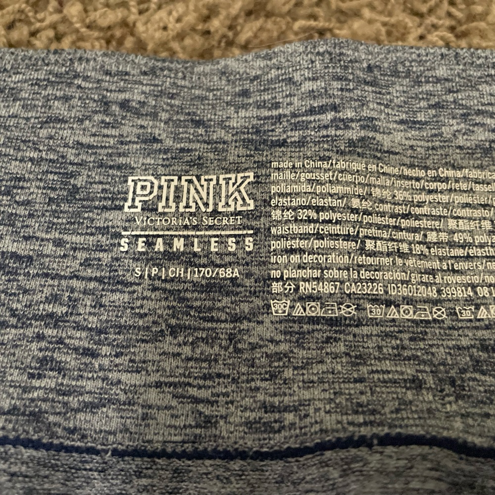 PINK Victoria's Secret Blue Seamless Leggings